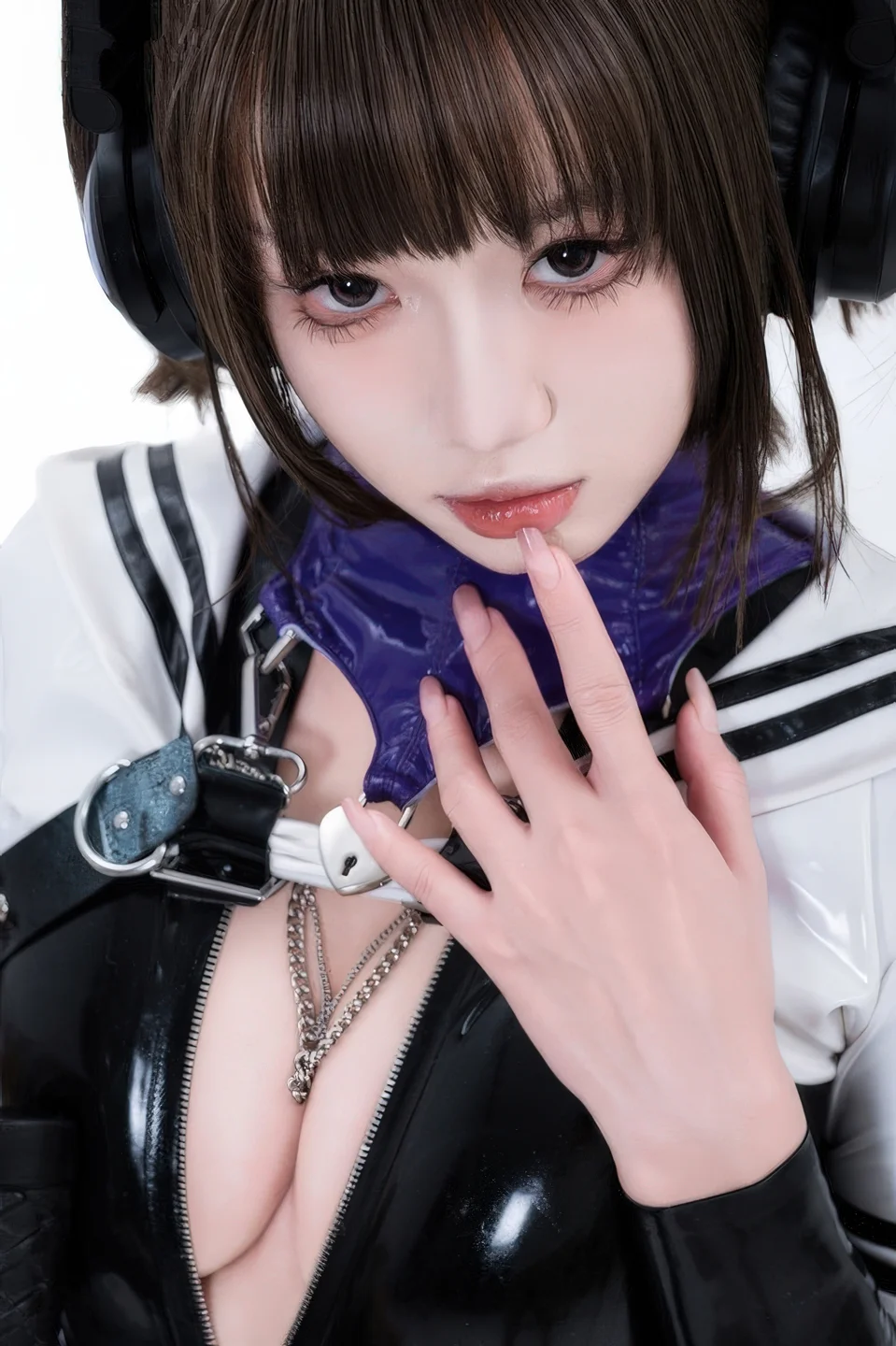 柒柒要乖哦 - No.066 白棚胶衣 [78P-231MB] tg@simisebaisi 【丝足阁】020.webp